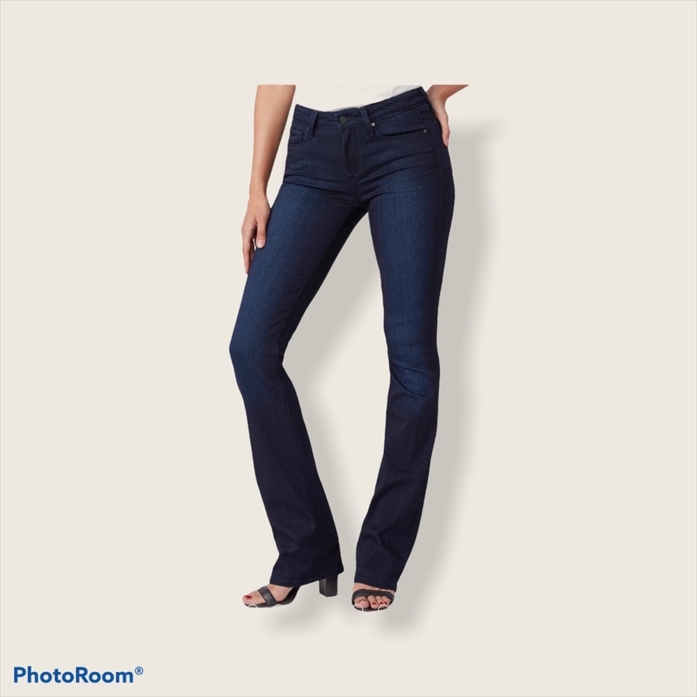 NWT Paige ILLA Manhattan Bootcut dark jeans